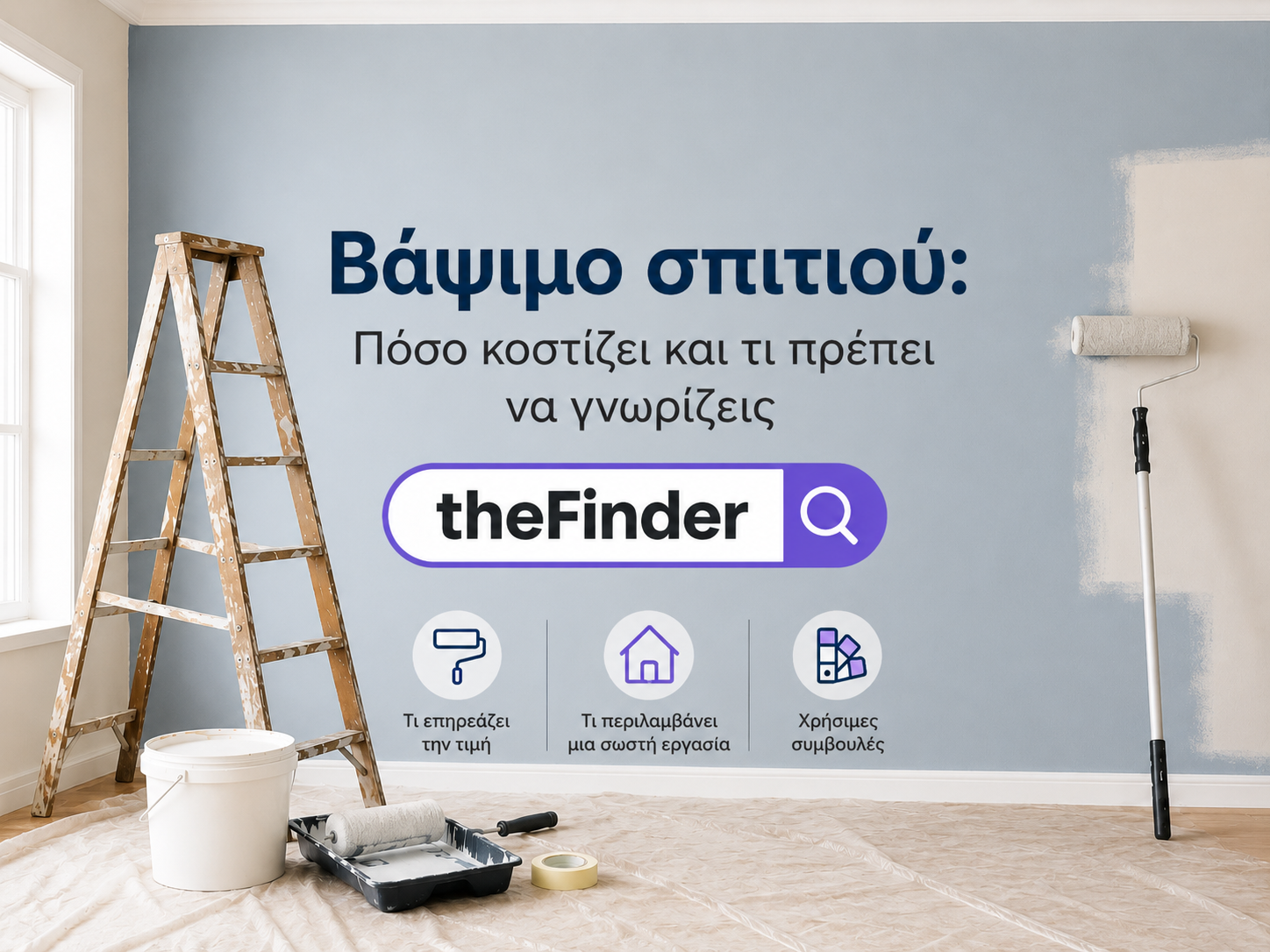 Βάψιμο σπιτιού: Πόσο κοστίζει και τι πρέπει να περιλαμβάνει η προσφορά;